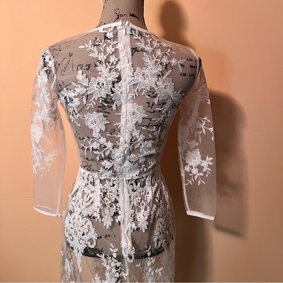 💚No brand sheer lace dress - Picture 6 of 7